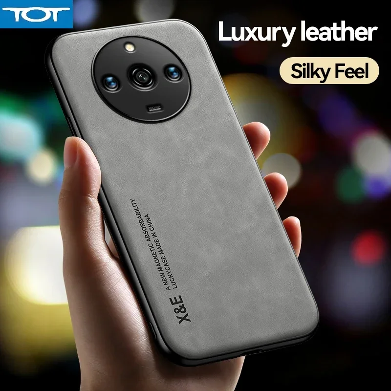 

For Realme 11 Pro Plus Case Luxury Leather Magnetic Car Holder Phone Case For OPPO Realme 11 Pro 11 Pro + Plus Soft Back Cover