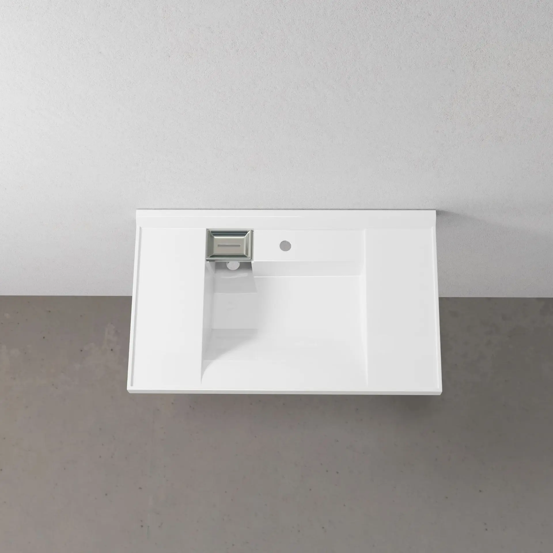 Artificial stone integrated molding bathroom cabinet toilet seamless large capacity domestic acrylic Corian wash basin