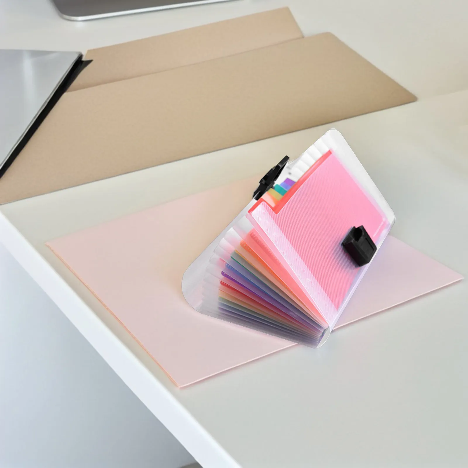 

Портативный органайзер для документов A6 с 13 карманами, большой вместимости, в форме аккордеона, сумка-папка для документов A6