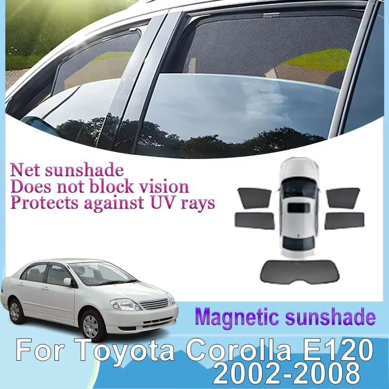 

For Toyota Corolla E120 Accessories 2002-2008 Magnetic Sunshade Cover Protector Front Side Window Privacy Shading Car Accessorie
