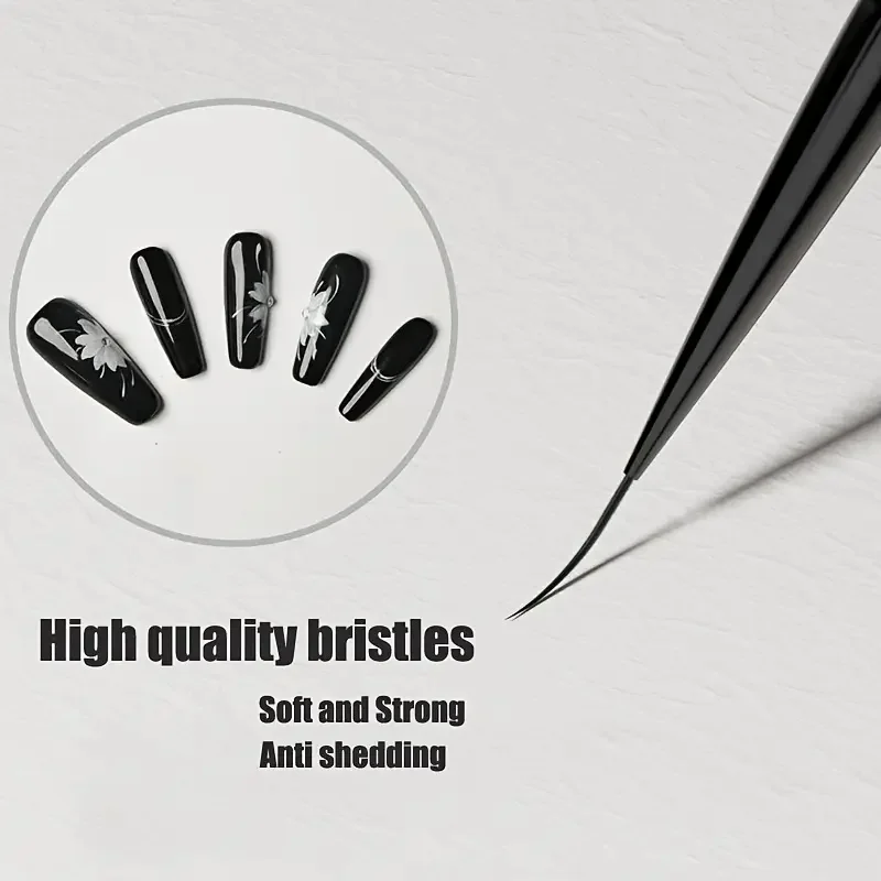 5-teiliges Nagelkunst-Pinsel-Set mit doppelseitigen Spitzen, 4/8/12/16/20 mm, ultradünne Linienpinsel für Gel-Nagellack, Nagelpunktierstift, Maniküre-Werkzeuge