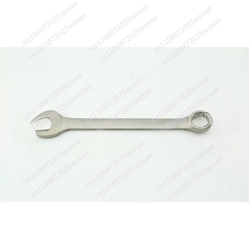 Stainless steel dual-purpose wrench 304 anti-rust white steel mirror polishing end opening end plum blossom