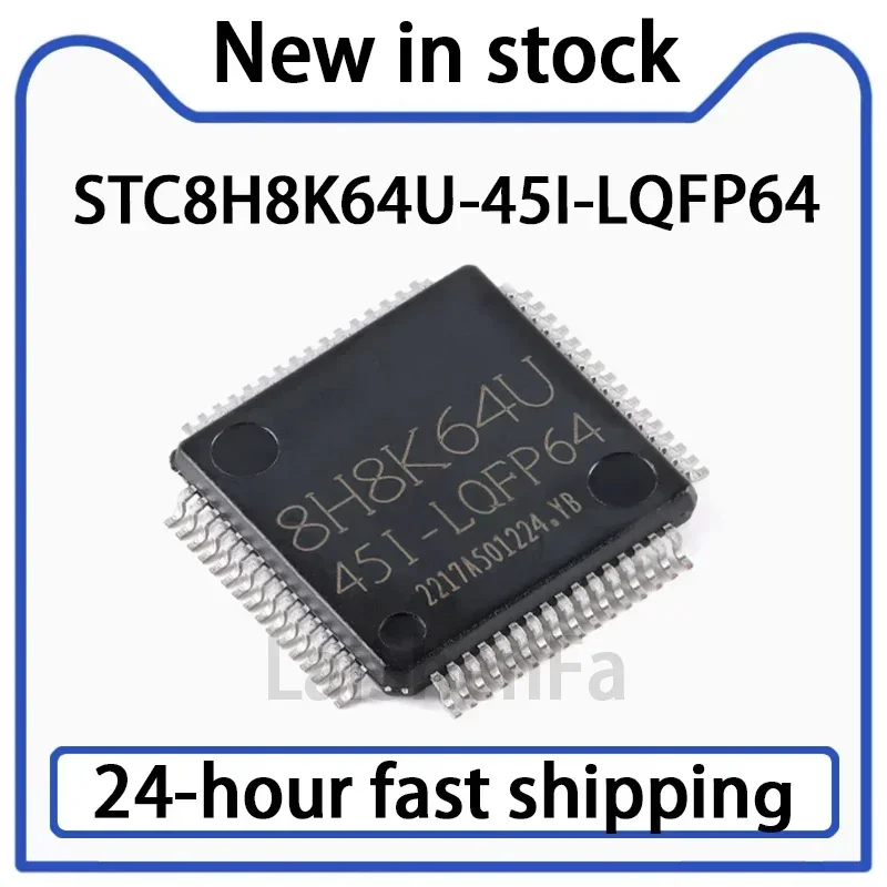 5PCS STC8H8K64U-45I-LQFP64 1T 8051 Microprocessor Microcontroller Chip in Stock