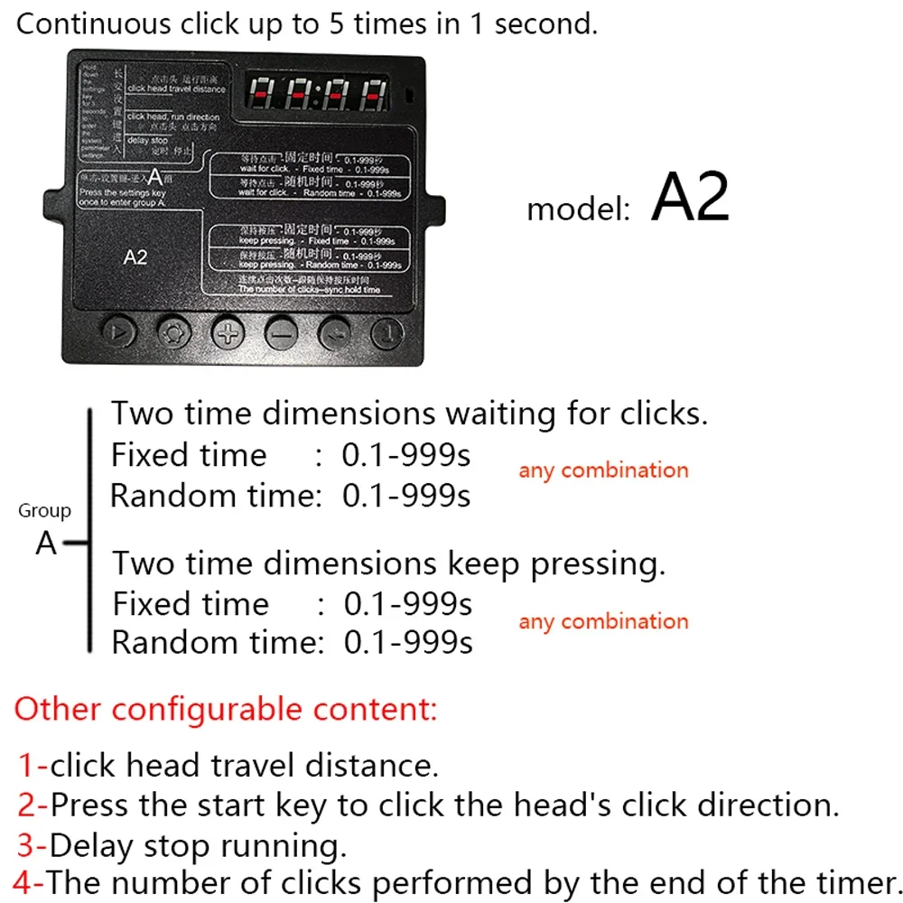 Computer-Tastatur Auto-Klicker-Gerät: Maus für automatische, zufällige, vorübergehende AFK-Spiel-Unterbrechung, Offline-Verhinderung, physischer Klick, Verlassen des Spiels – Detail 2