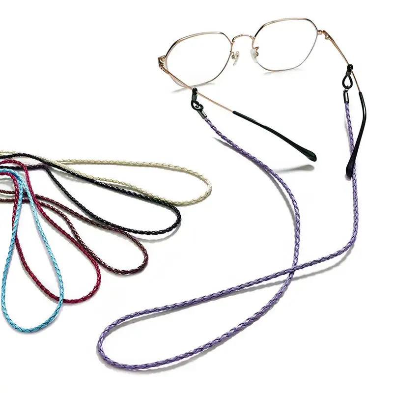 JOPu-Lunettes de soleil multicolores en cuir, lunettes anti-perte, lanière à la mode, accessoires de lunettes