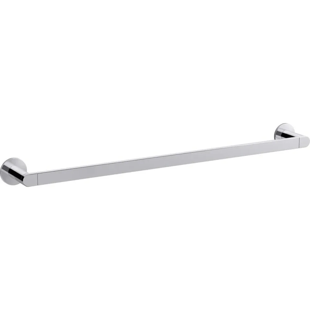 Composed 24-Inch Bathroom Towel-Bar, Used for bathroom, single pole storage rack, wall mounted，Polished Chrome