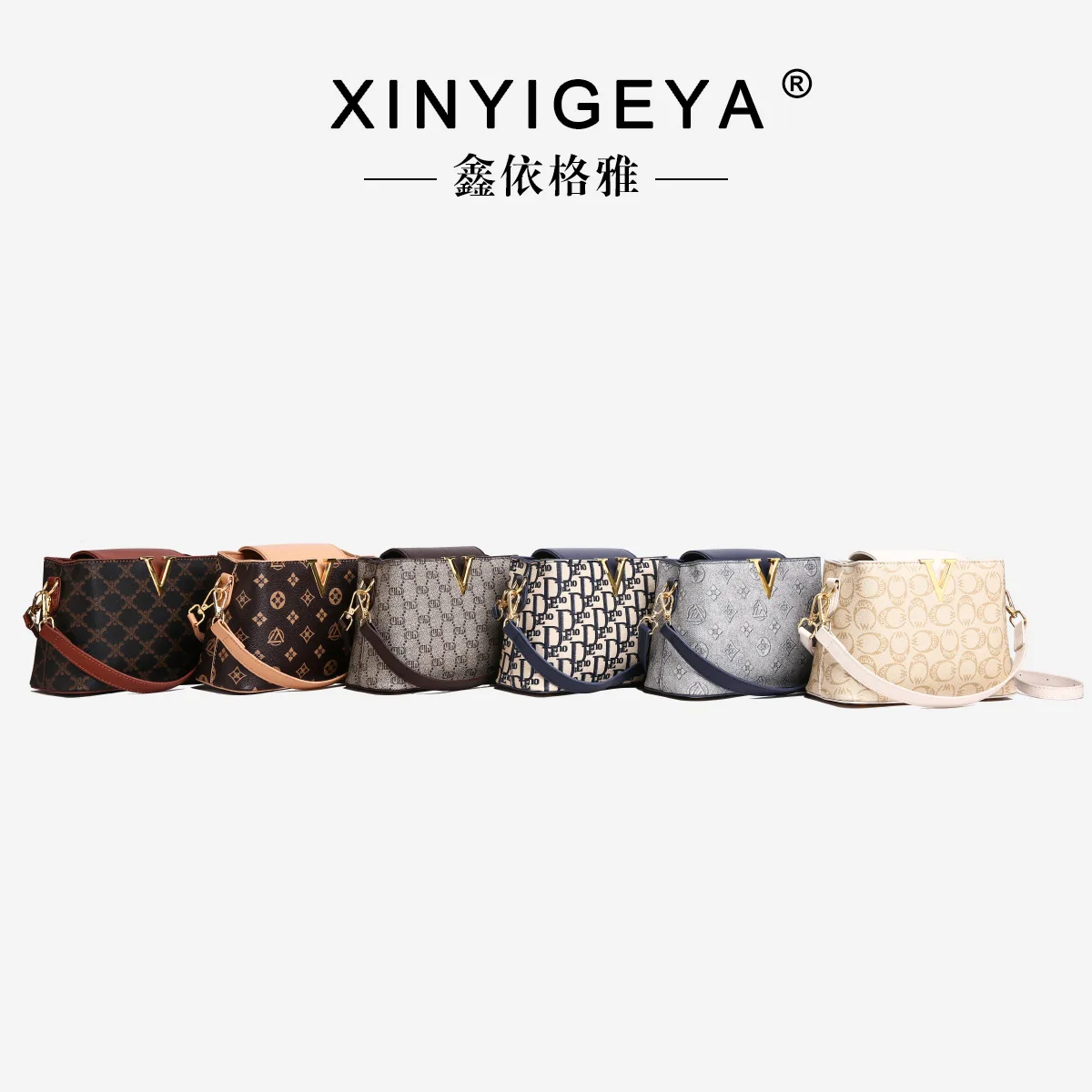 ‌ حقيبة شل مطبوعة لعام 2025، محفظة كروس بوهو عتيقة، حقيبة كتف بحزام على شكل سلسلة عصرية، كاجوال وتاريخ متعدد الاستخدامات