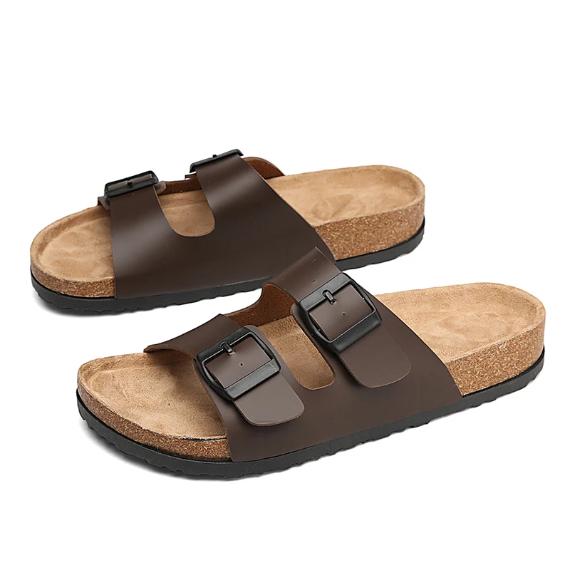 2024 New Sandals for Both Men and Women Retro Cork Slippers Casual Slippers Outdoor Beach Breathable Sandals Non-slip Wear