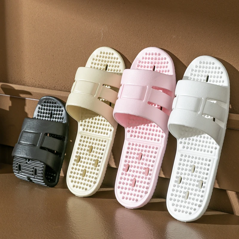 Women's Foldable Portable Slippers Non-Slip Hollow Bathroom Bath Leakage Quick-Drying Lightweight And Compact For Travel