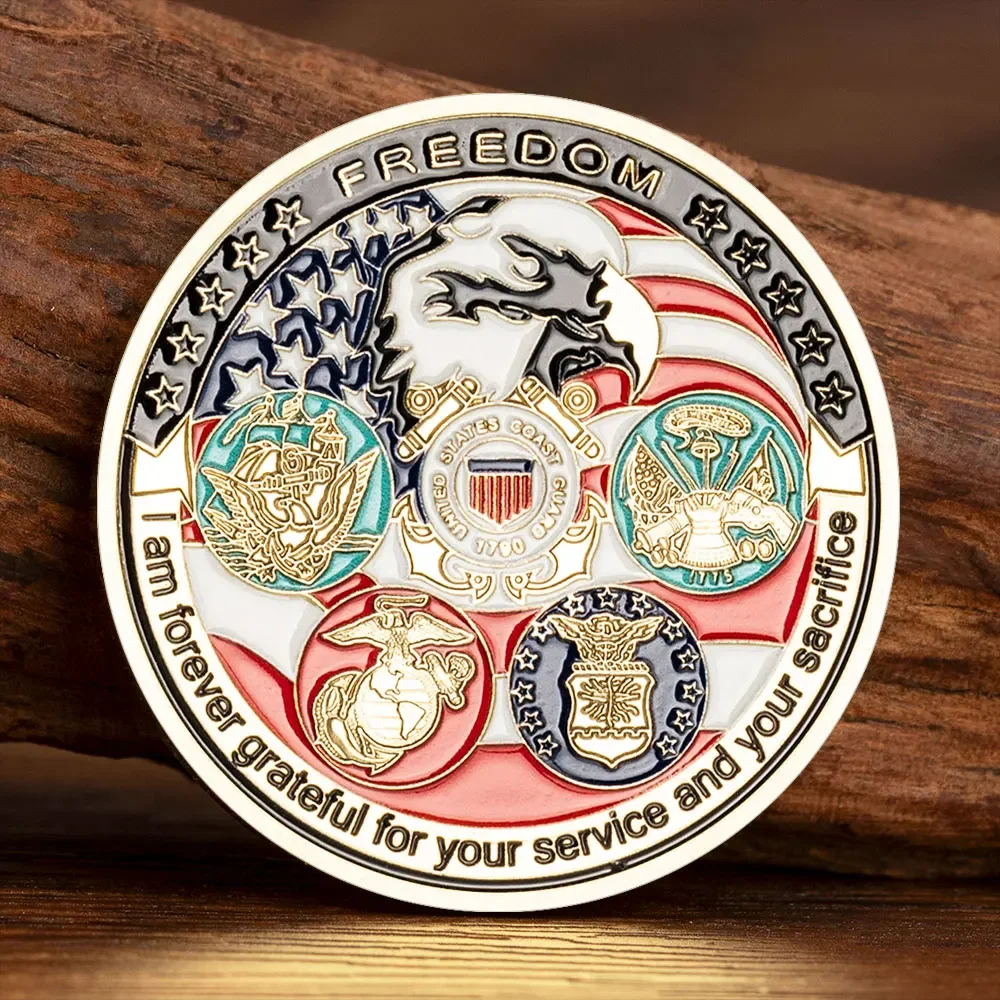 Great Seal of The US Freedom Military Souvenir Coin Commemorative Golden Plated Collection Coin Art Gift