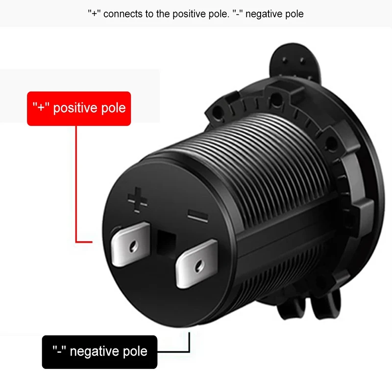 12V-24V Car Cigarette Lighter Socket Motorcycle Car Auto Boat Power Charger Outlet Socket Receptacle Waterproof Plug