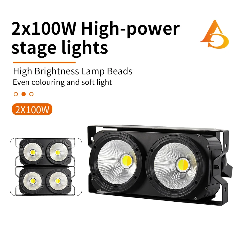 4-10pcs 200W CoB LED Blinder Light Cold/Warm White 2IN1 Splicable DMX Stage Light Voice Control Suitable for Party Club Bar