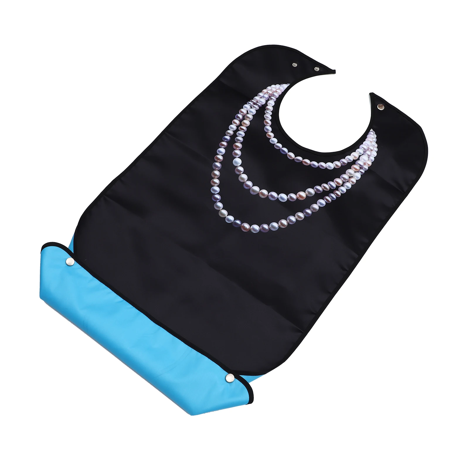 

Polyester Adult Feeding Bib Elderly Saliva Towel Waterproof Eating Meal Protector Large Pocket Easy Wash Reusable Health Care