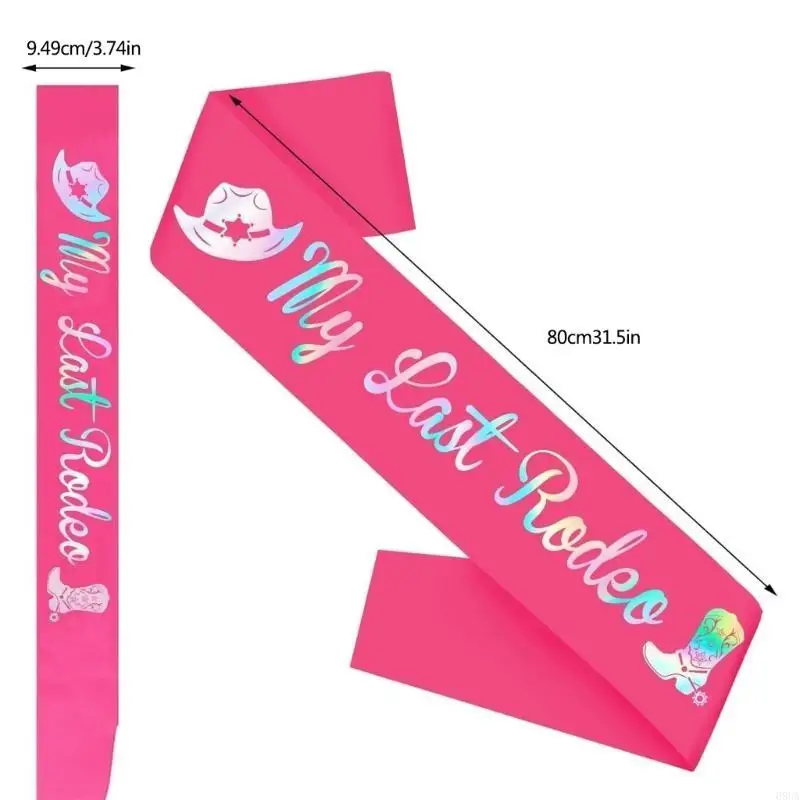 

68UA Bridal Sash Bride Elaborate Western Cowgirl Theme Bachelorette Party Hen Party Bride Sash Hen Party Rodeos