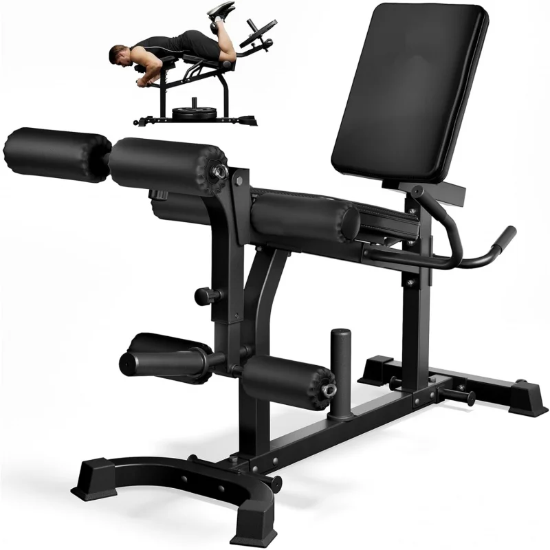 

Leg Extension and Curl Machine, Seated Extension and Lying for Home Gym, Workout Equipment with Triple Loading System