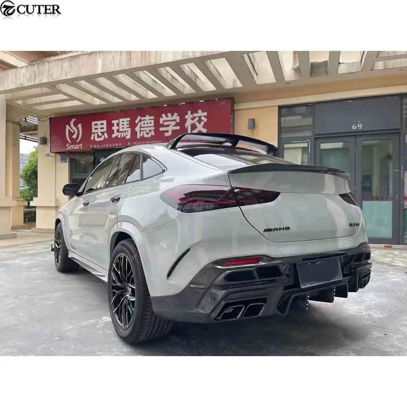 W167 C167 GLE Coupe Gle63 GLE53 Carbon Fiber Front Lip Rear Diffuser Rear Spoiler Engine Hood for Benz W167 GLE Car Body Kit view 5