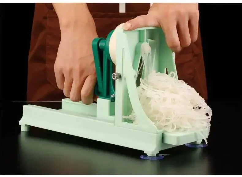 قطاعة يدوية متعددة الوظائف لولبية فجل المطبخ أدوات تقطيع الخضار والبطاطس L7F0 #6
