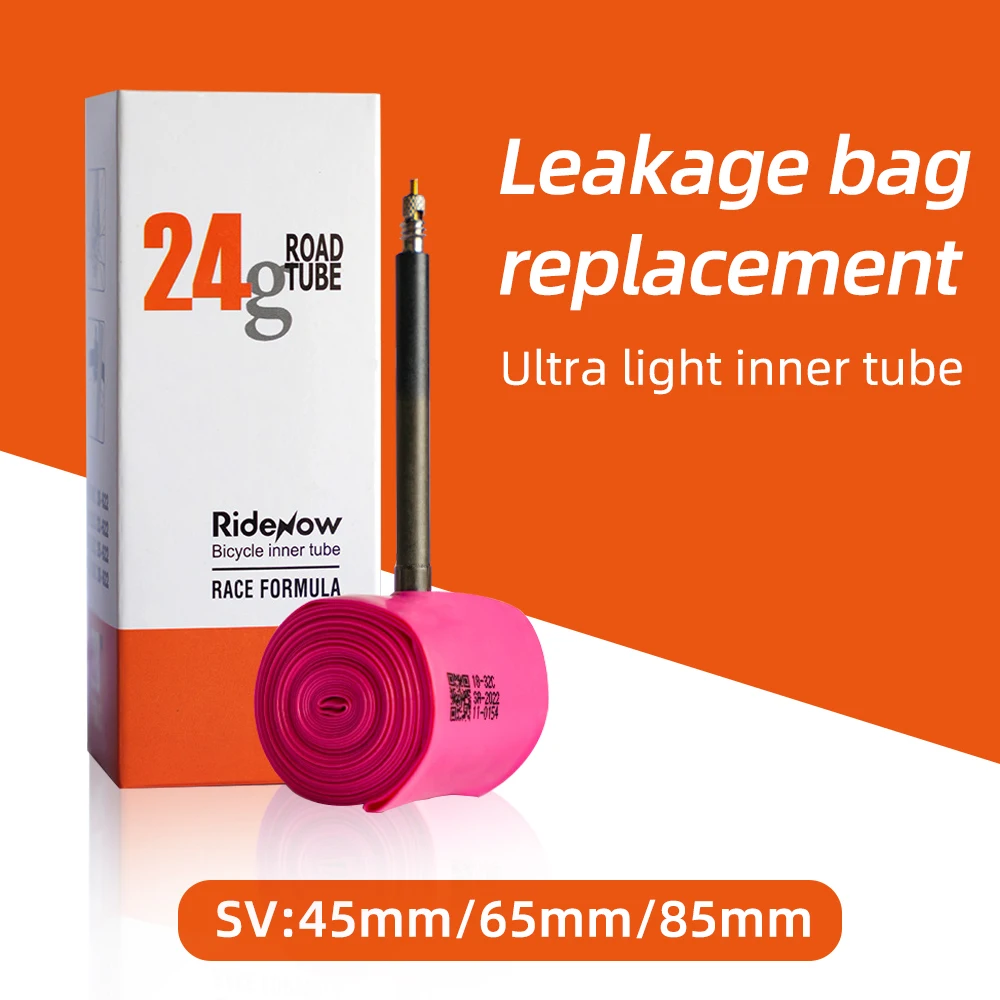 RideNow Ultralight 19g Bicycle Inner 700X18/25/28/32c Road Bike Valve Length French 65mm Super Light Inner Tube