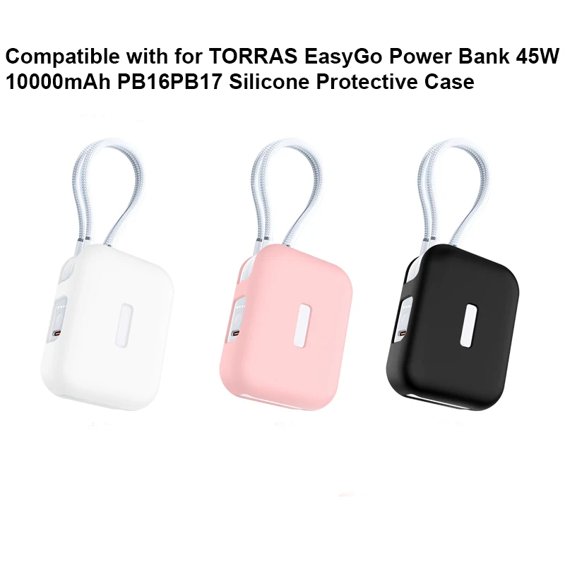 Silicone Case for TORRAS EasyGo Power Bank 45W 10000mAh,Full-Body Protectiv Cover for TORRAS Power Bank 45W,Precise Port Cutouts