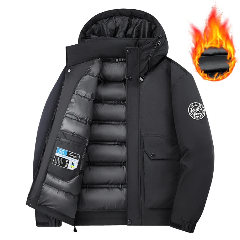 هذه السترة المصنوعة من القطن الصوفي المريح للزوجين هي ملابس عمل خارجية دافئة ومقاومة للبرد للأزواج للتدفئة في الخريف