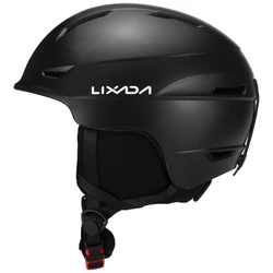 Lixada Snowboard Helmet with Detachable Earmuff Men Women Safety Skiing Helmet with Goggle Fixed Strap Skiing Snow Sports Helmet