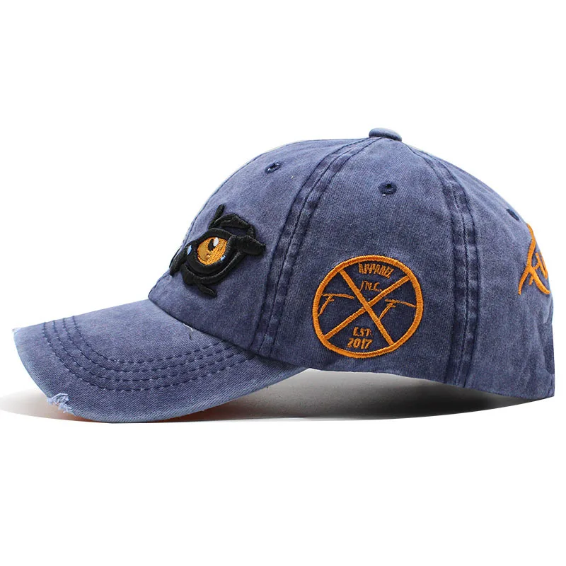 1 قطعة قبعات البيسبول القطنية المغسولة للنساء الرجال النسر العين التطريز Snapback قبعة خمر أبي قبعة الرياضة في الهواء الطلق Casquette