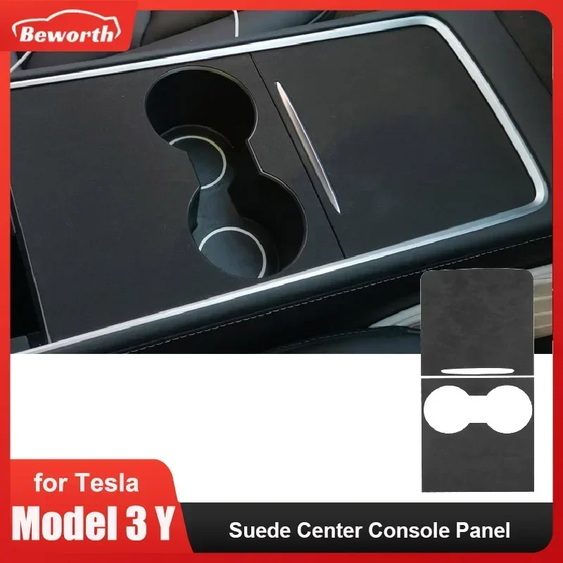 

Suede Center Console Panel for Tesla Model 3 Y 2023 Central Control Wrap Cover Sticker Film Anti Scratch Protector Accessories