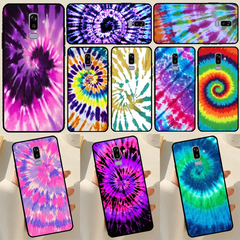 Rainbow Spiral Tie Dye Case For Samsung Galaxy J1 2016 J3 J5 J7 2017 A3 A5 A6 A7 A8 A9 J8 J6 J4 Plus 2018 Coque