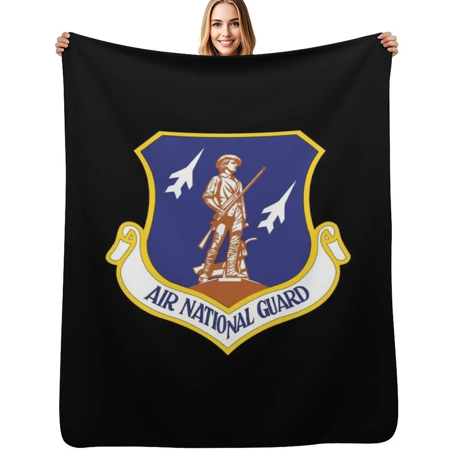 

Air National Guard ANG Throw Blanket Flannels Decorative Beds Stuffeds Blanket