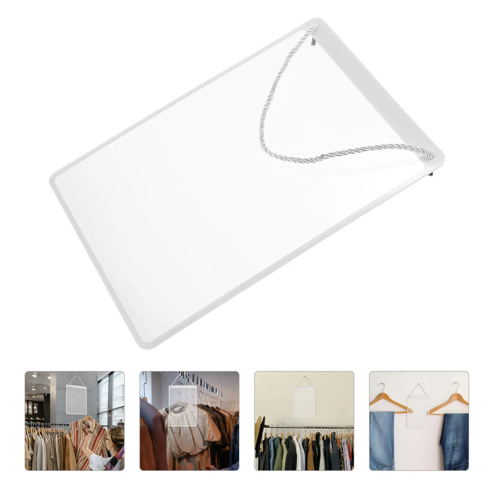 

Clear Plastic Sign Holder Hanging Display Frame A4 Size for Retail Store Supermarket Office Exhibition Door Wall Poster