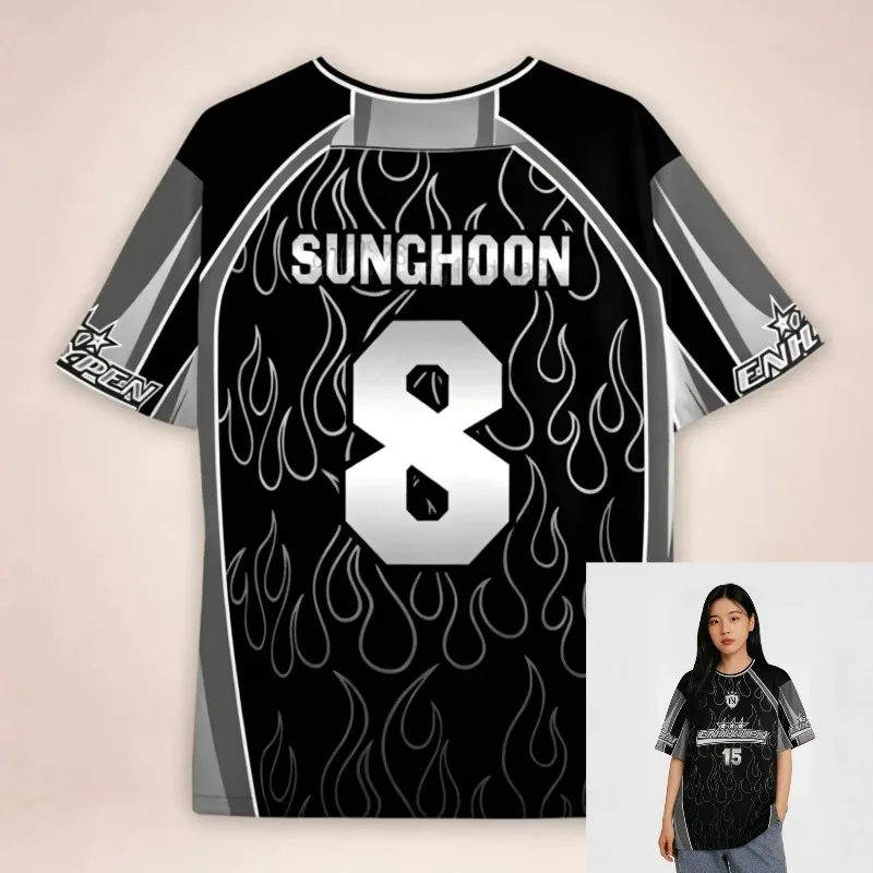 2026 Summer Men's Women's Short Sleeve Casual T-Shirt Fashion Album Jersey T-Shirt Jungwon Jay Tees For Fan Gifts T-Shirt