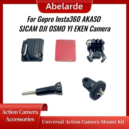 Imagen 1 del producto Kit de casco de motocicleta para GoPro Hero 13, 12, 11, 10, 9, cámara de acción, soporte de barbilla para Go Pro Insta360 DJI Osmo, conjunto de accesorios