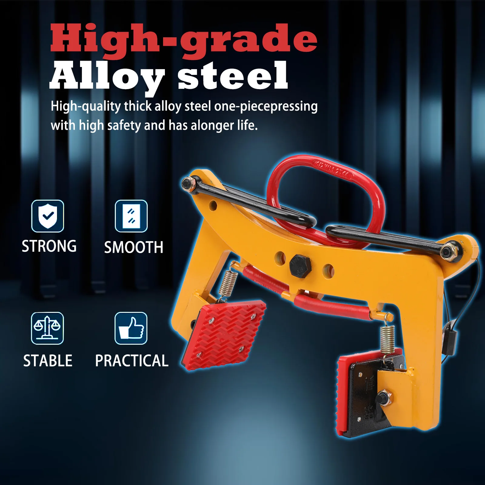 พาเลท PULLER CLAMP หินคีมยกสลิงแหวนหิน CLAMP 280 กก.เปิดกราม 6-24 ซม.