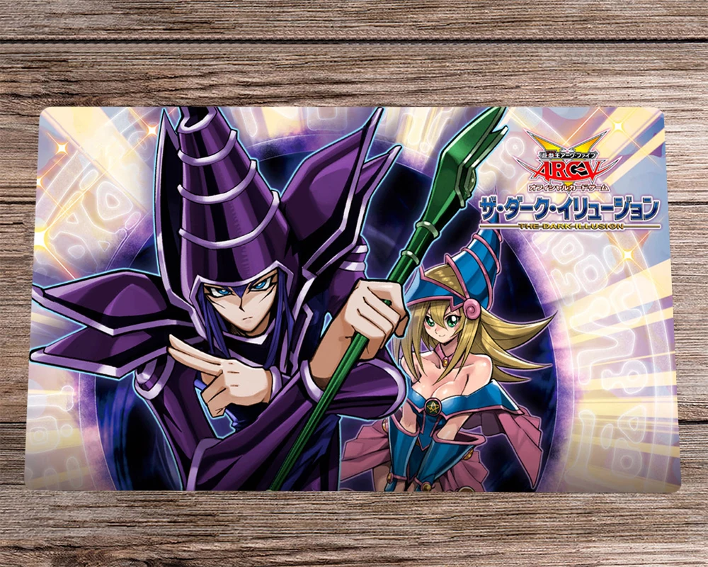 

YuGiOh Playmat Duel Monsters Dark Magician Girl CCG TCG Playmat Trading Card Game Mat & Free Bag Desk Mat Pad Mousepad 60x35cm