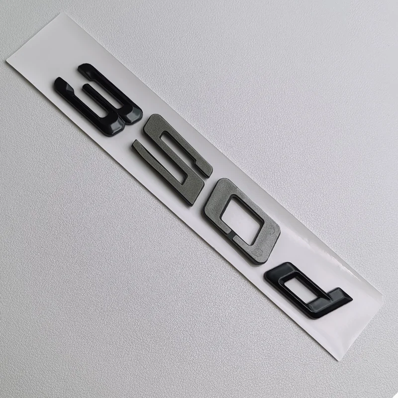 3D ABS Glossy Black English Letter Logo Badge Emblem Car Rear Trunk Sticker for BMW 316d 318d 320d 330d 335d Auto Accessories