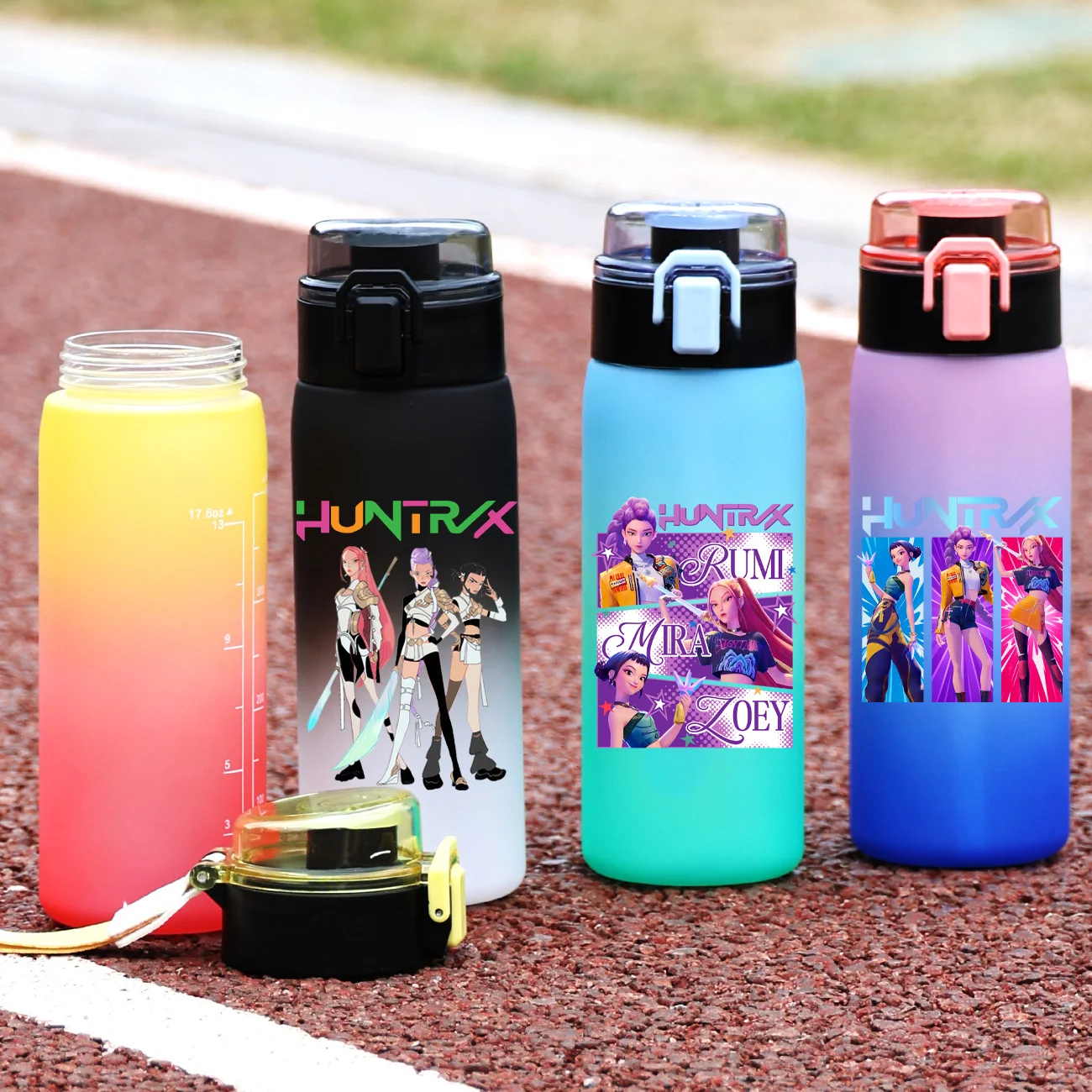 500 مللي KPop شيطان الصيادين كوب ماء رومي ميرا زوي أنيمي غطاء الوجه شرب زجاجة غلاية السفر في الهواء الطلق المحمولة رياضة اللياقة البدنية أباريق