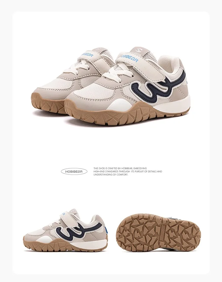 HOBIBEAR Kinder-Sneaker mit breiter Zehenbox, Kleinkind-Sneaker mit Klettverschluss, atmungsaktive Wanderschuhe, rutschfeste, leichte, sportliche Outdoor-Sneaker – Detail 10