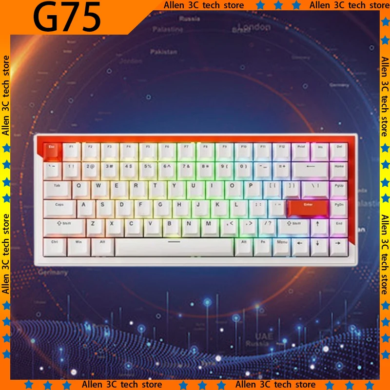 DrunkDeer G75 Magnetic Switch Mechanical Keyboard Hot Swap HiFi RGB Low Latency Rapid Trigger Wired TKL PC Gaming Keyboard