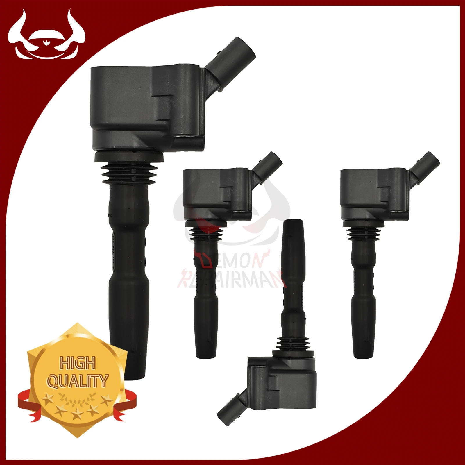 1/4 Ignition Coil 04E905110 04C905110A,04C905110B For Audi A3 L4 1.4L 2016-2018 014-2017 VW Jetta V-W Golf VI VII Polo Skoda A1