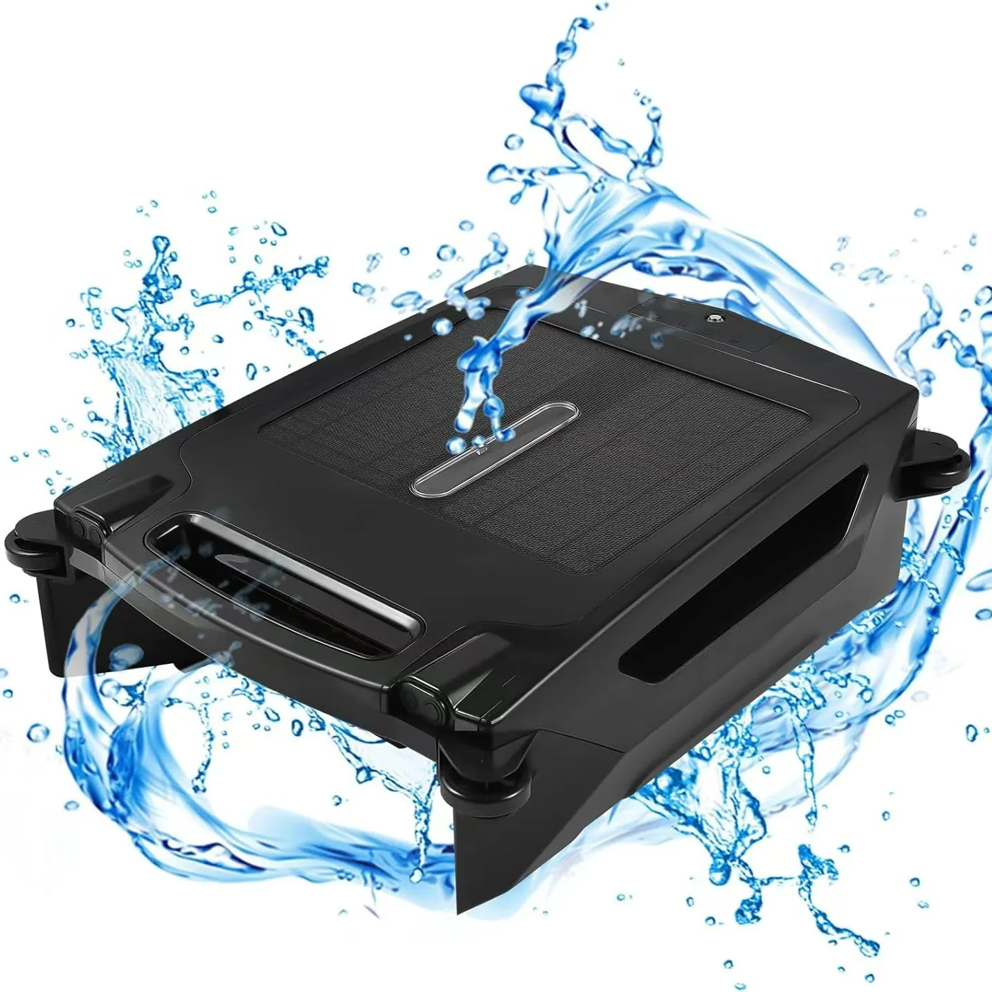 Pool Surface Cleaner Robot Solar Powered Robotic Pool Skimmer Cleaner with Dual Charging Options Automatic Pool Vacuum Cleaner