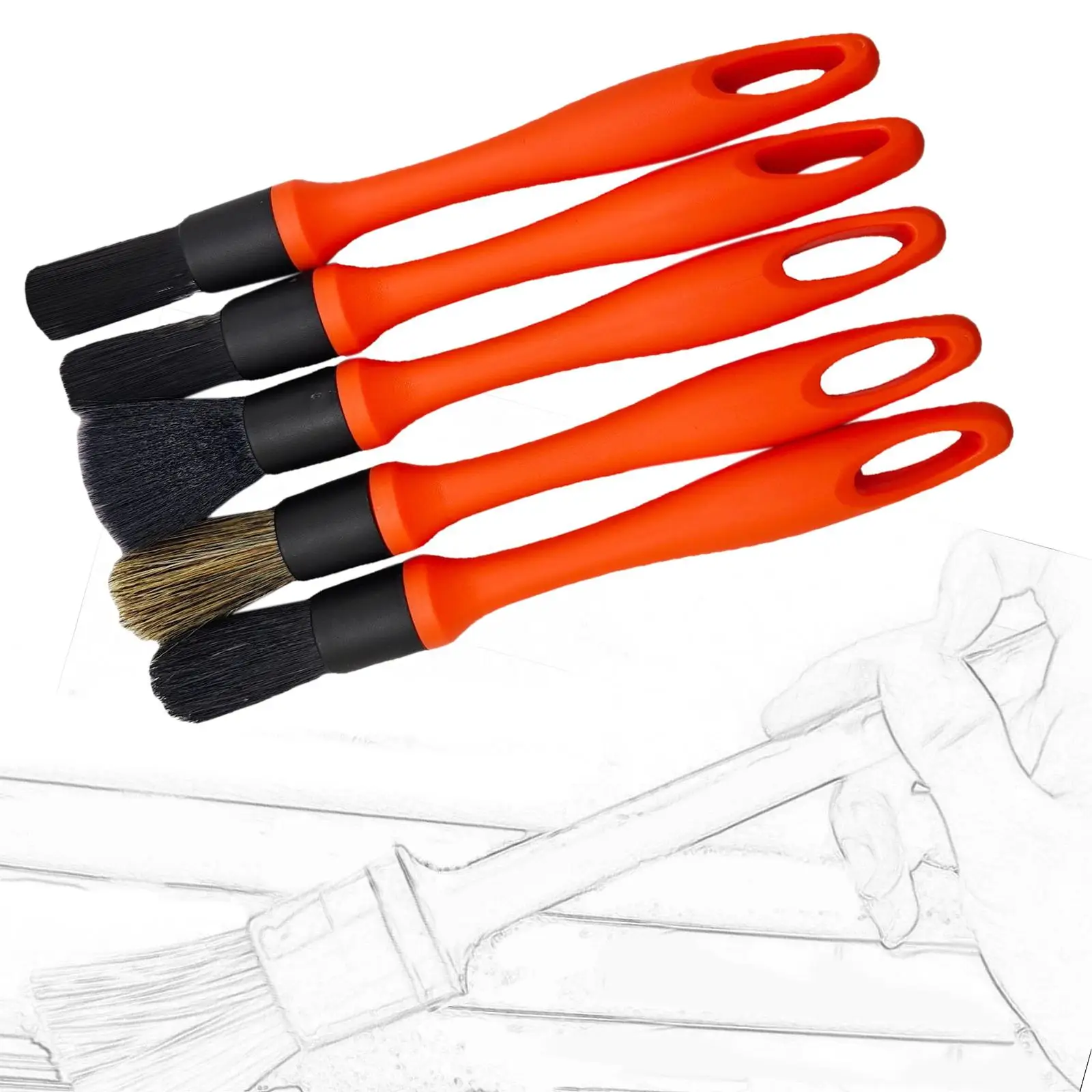 

5x щетка для чистки салона автомобиля, сменный инструмент для чистки салона автомобиля, щетка для пыли для внутреннего автомобильного воздуховыпускного отверстия