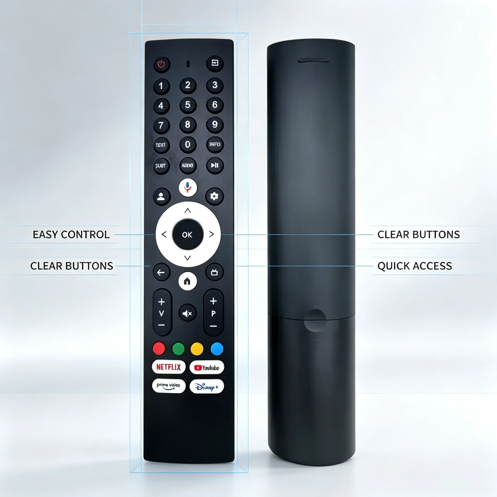 Bluetooth Voice Remote Control RC-G01M for SANSUI, Caixun, THOMSON, SMART TECH Smart TV, Replacement Remote with Voice Assistant