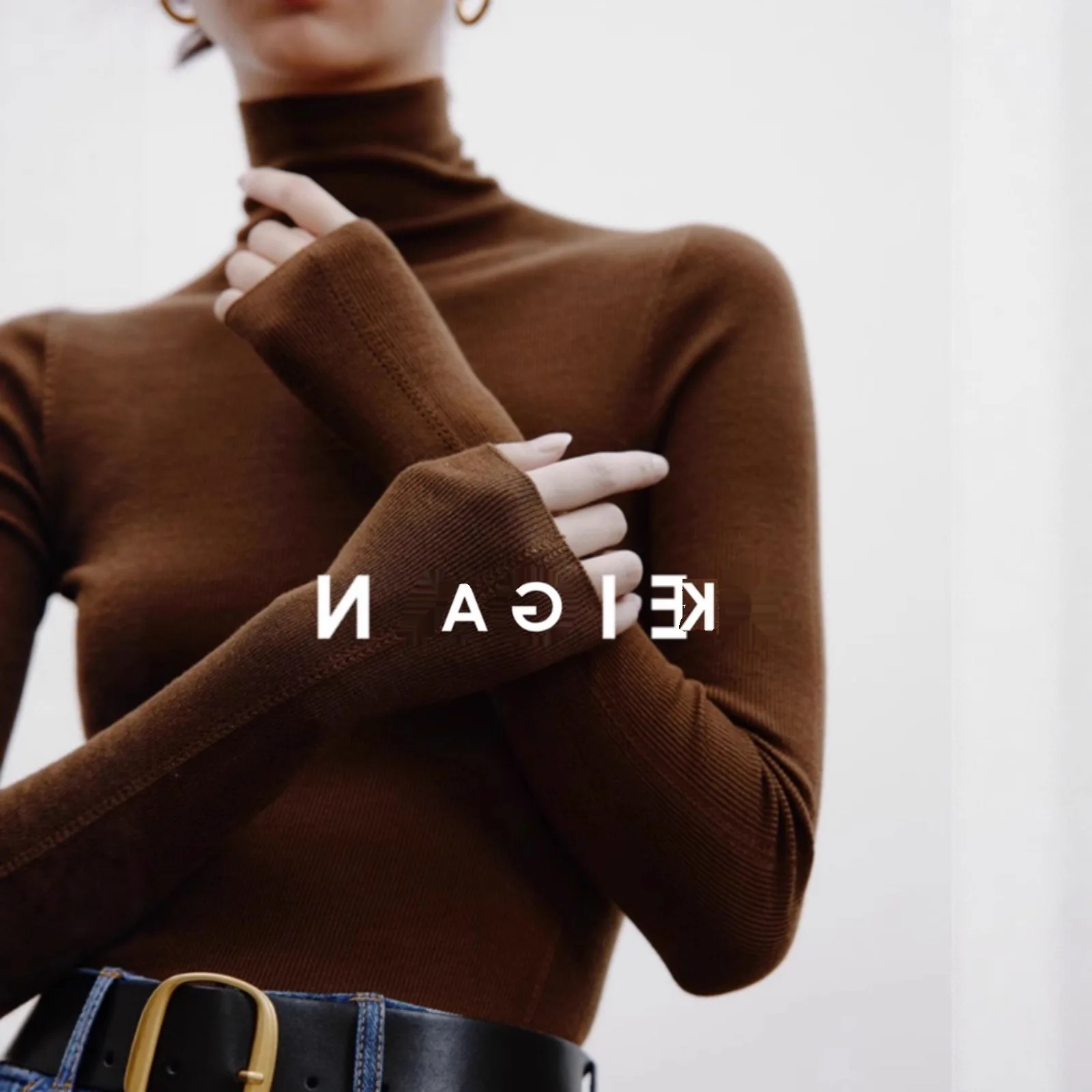 High Neck Knitted Base Sweater for Women 2025 Autumn and Winter New Style, Slim Fit Soft and Sticky Sweater Suit with Stacked