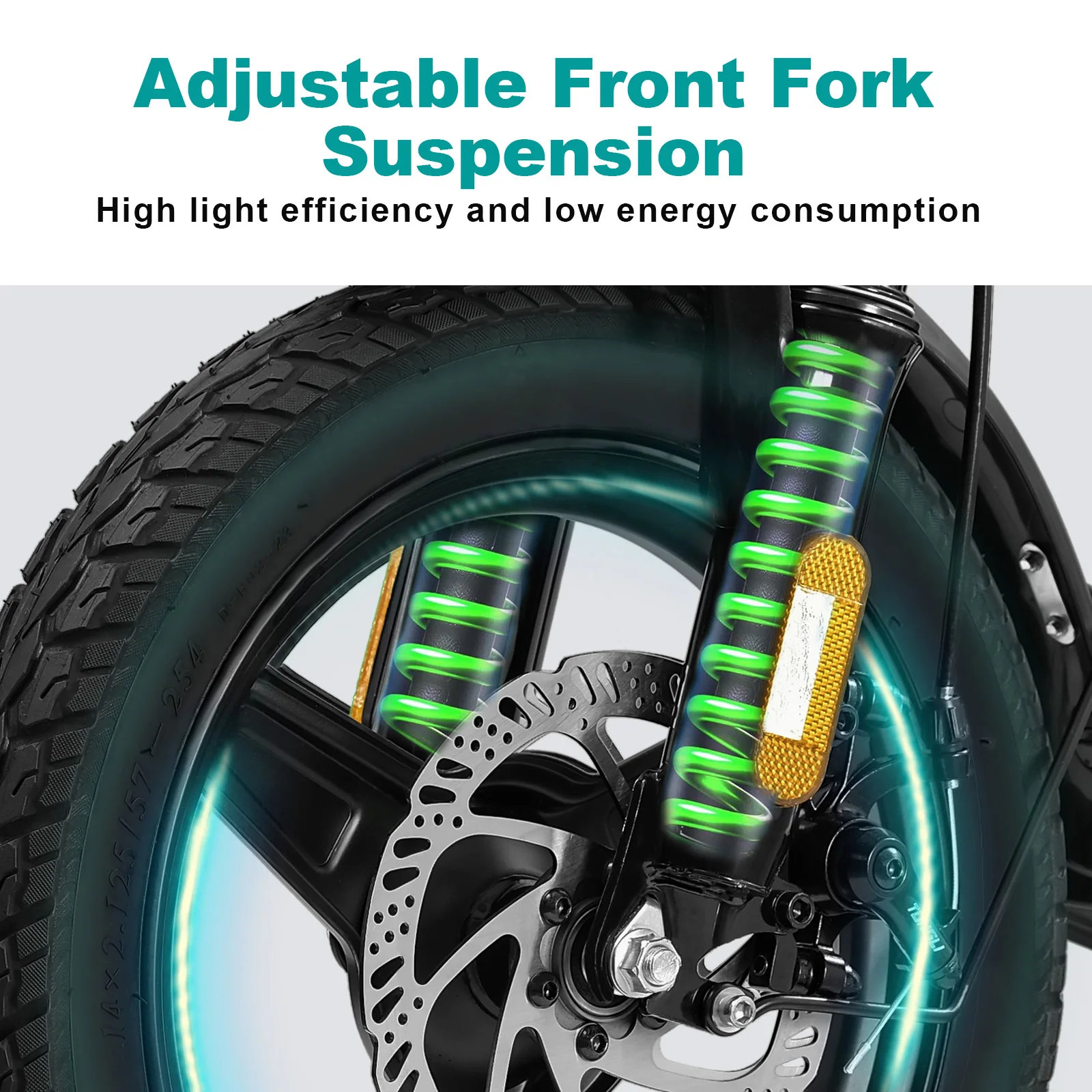 จักรยานไฟฟ้า 14 นิ้ว พับง่าย จักรยานไฟฟ้าสําหรับผู้ใหญ่ มอเตอร์ 500W แบตเตอรี่ถอดได้ ระยะสูงสุด 20 ไมล์