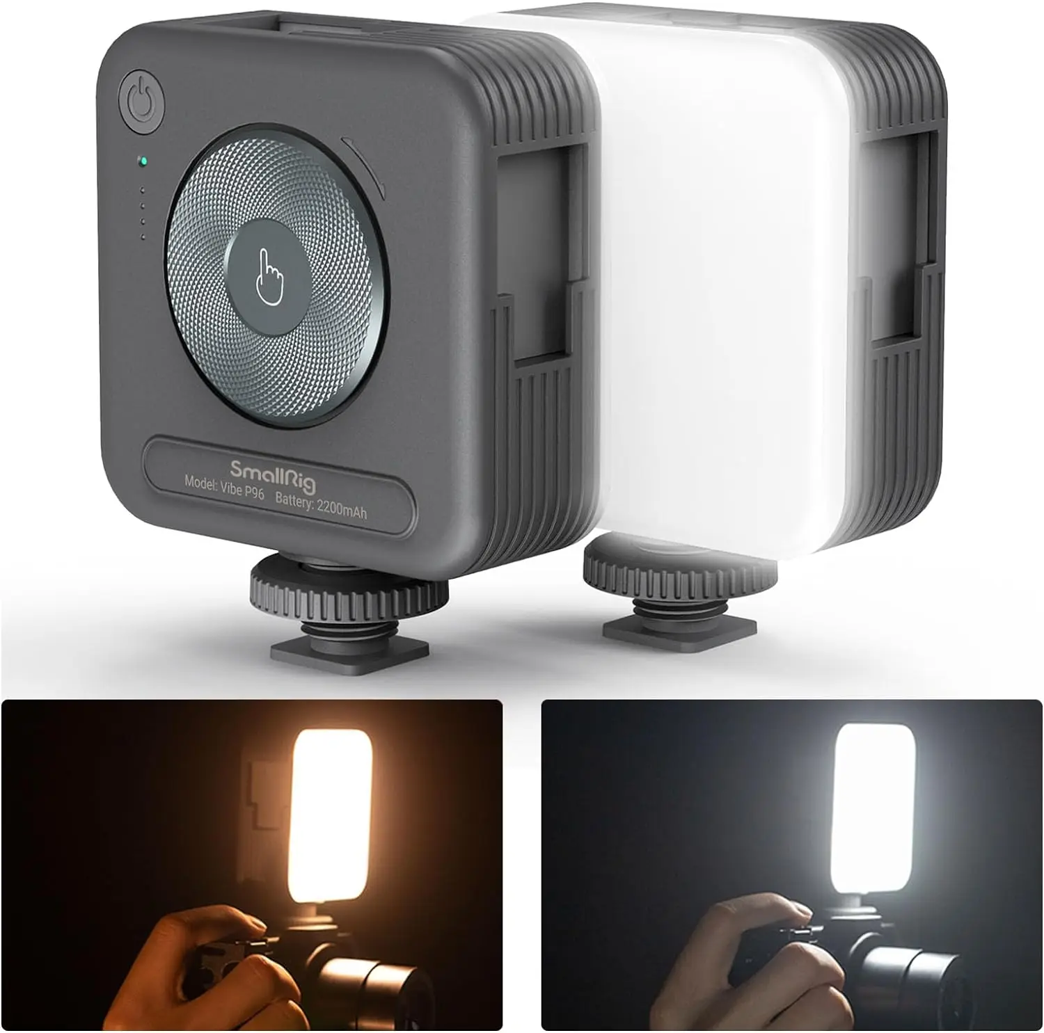 

SmallRig P96 LED Video Light, Portable Camera Lights, Rechargeable 2200mAh CRI 95+ 2700-6500K, 3286B