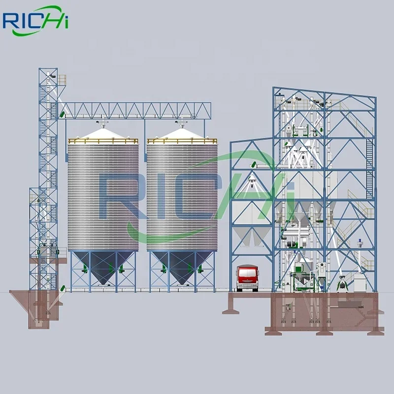 Hot Sale 8-10 T/H CE Approved Ring Die Poultry Chicken Feed Pellet Plant / Feed Pellet Plant