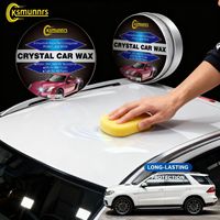 Ksmunns 100G Crystal Car Wax with Nano Tech – Water/Dirt/UV Resistant, Mirror-Like Shine for Car Body, Safe for All Paints, Auto
