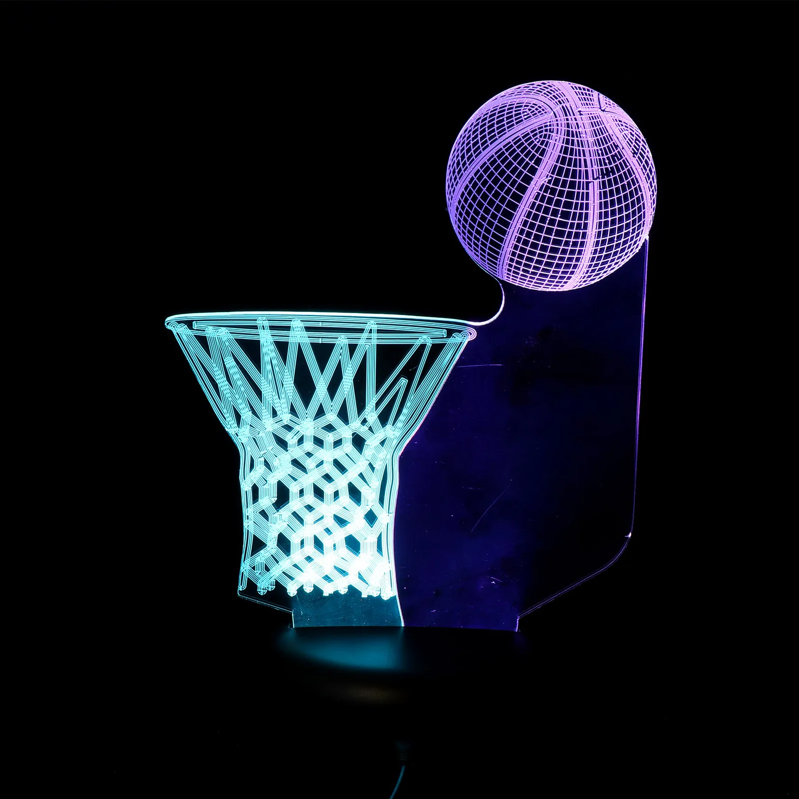 

1 set Basketball Neon Light 3D Visual Night Lamp Changing Led Usb Powered For Bedroom Room Home Decor