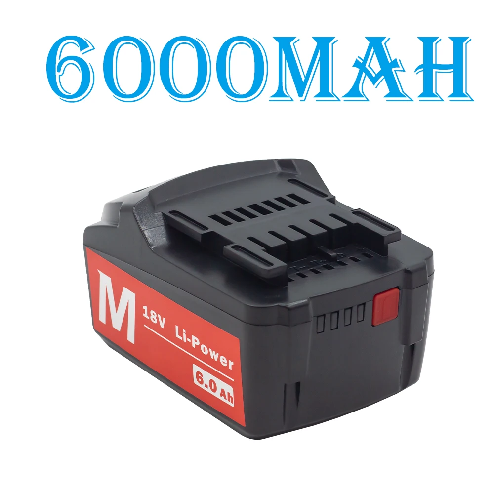 18V 6000mAh lithium ion Battery for metabo Wireless Power Tools Drill bit Driver for BS18 LT SB18 LT SSD18 LT SSW18 tool battery