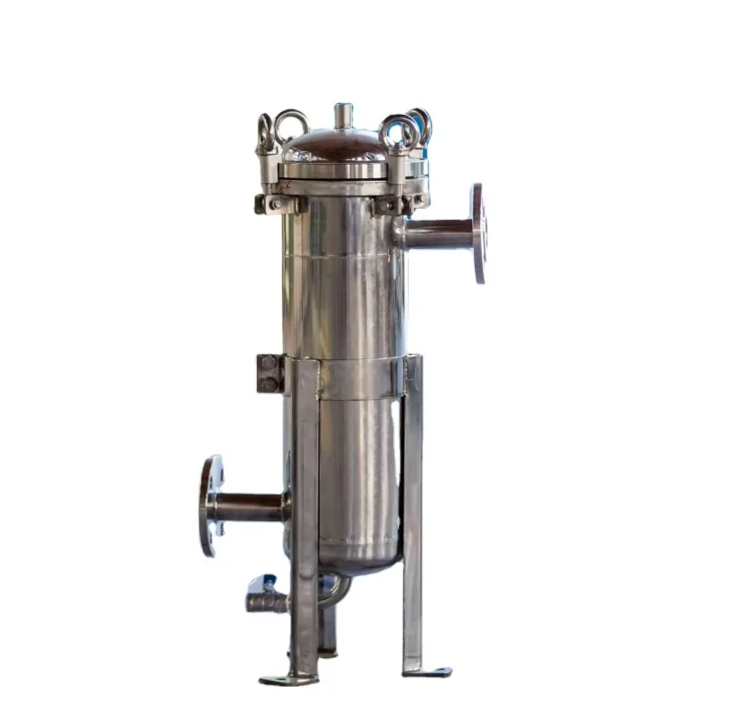 Single bag filter Stainless steel liquid medium and small particle filtrate liquid filtration, providing engine